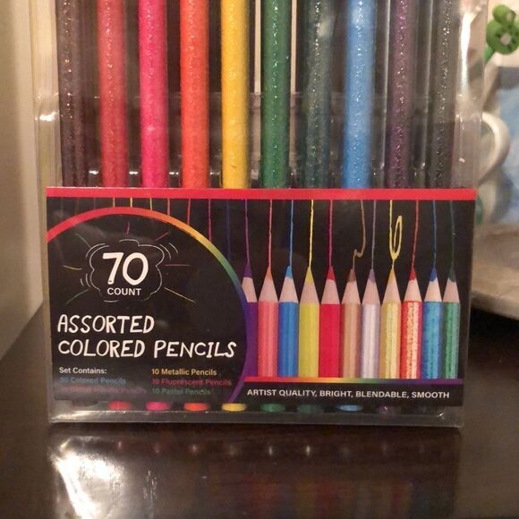 70 Assorted Colored Pencils New in Packaging - Picture 2 of 9